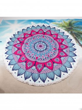 Boho Print Round Beach Towel